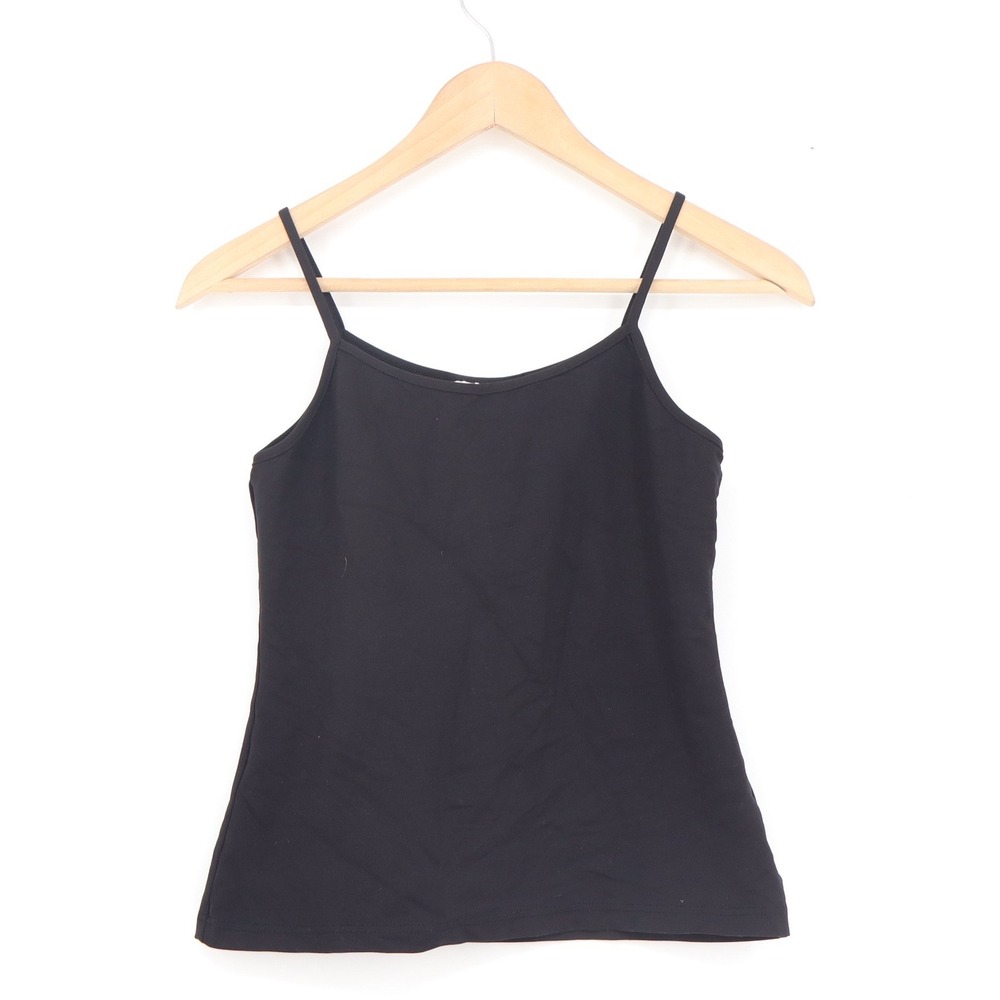 Anne Fontaine Paris Black Spaghetti Strap Camisole Top Made in France Size 2
